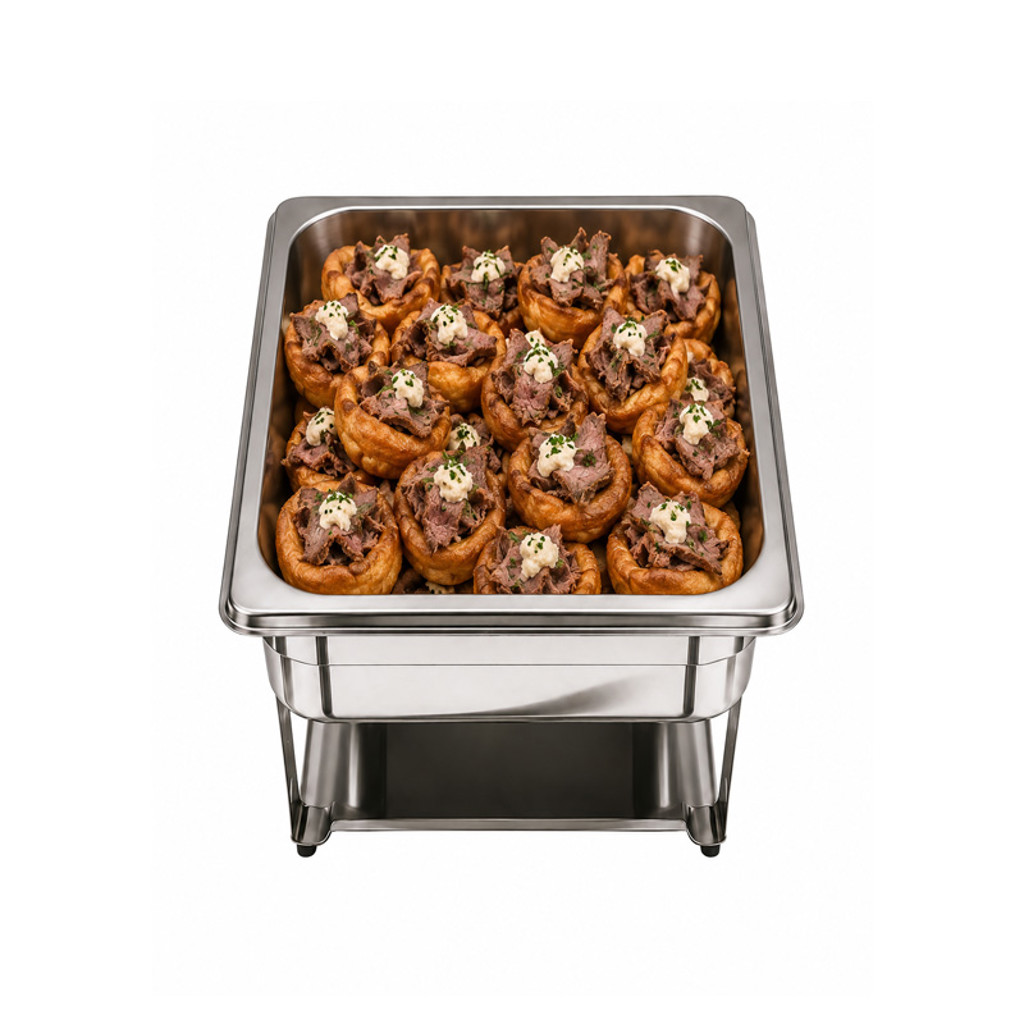 Slow Cooked Roast Beef Yorkshire Puddings with Horseradish